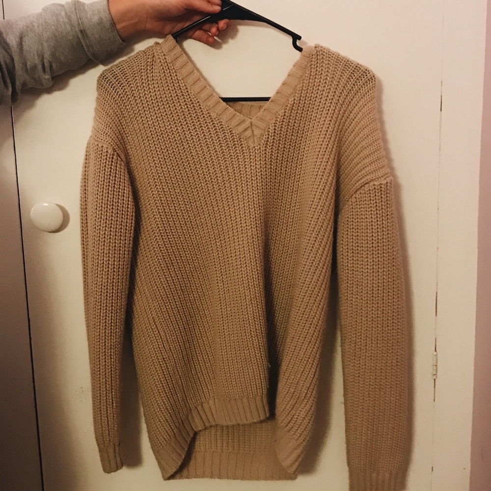 Cream Oversized Tan Sweater (Forever 21)